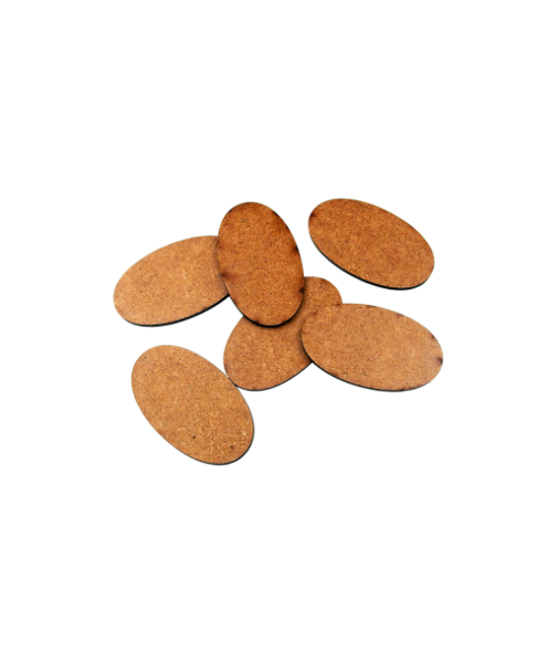 Miniature Bases: HDF 3mm Bases Oval 60x35mm (6)