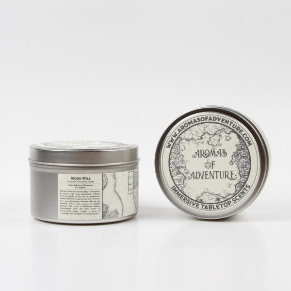 Aromas of Adventure: Wood Mill - 8 oz Candle