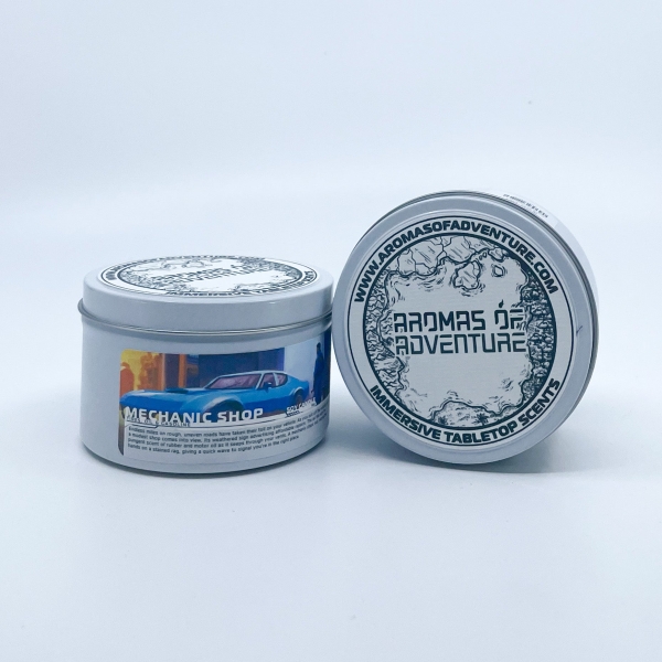 Aromas of Adventure: Mechanic Shop - 8 oz Candle