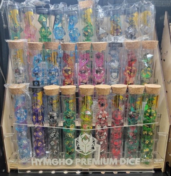 Filled Display - Sharp Edge Resin Tube Display