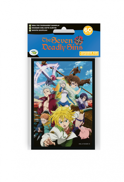 Officially Licensed Seven Deadly Sins Yu-Gi-Oh sized Sleeves Battle Team