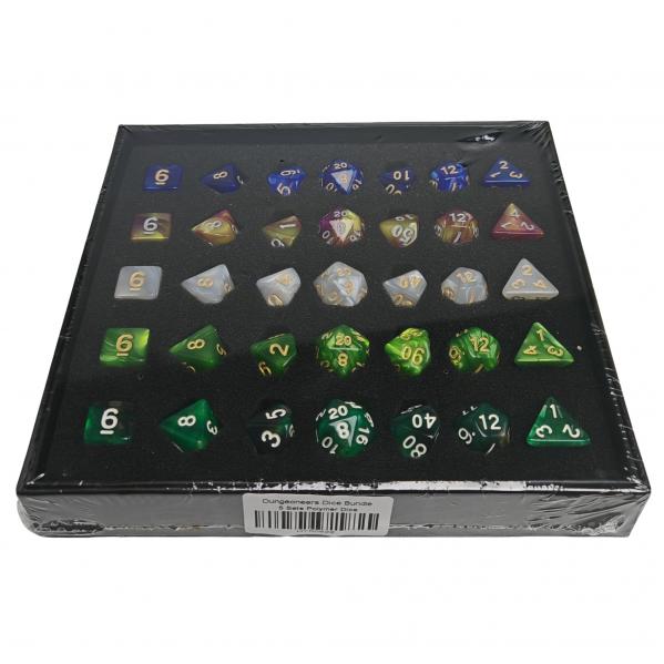 Dungeoneer's Dice Bundle - 5 sets Polymer Dice