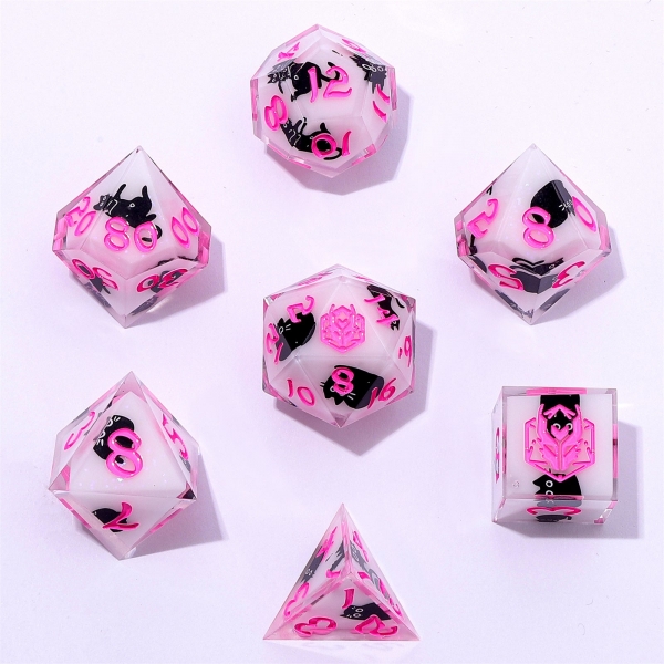 Captured Magic Sharp Edge Resin Dice Set - Scaredy Ca