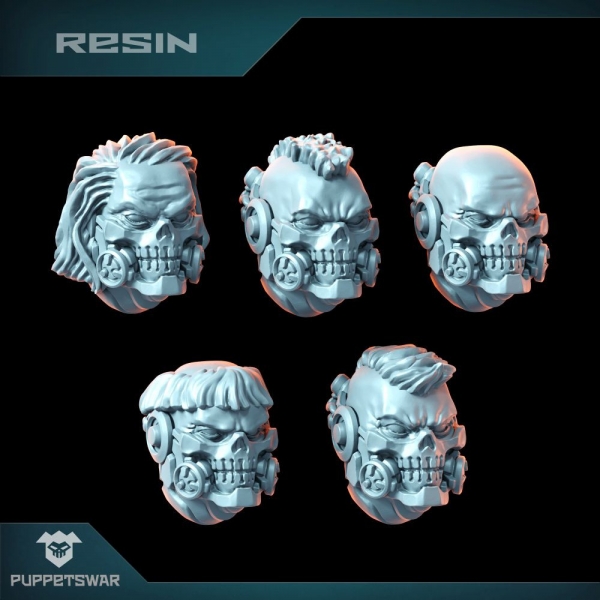 Puppetswar: (Accessory) Skull Mask Heads v2 (5)