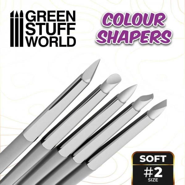 Green Stuff World: Clay Shapers - Color Shapers SIZE 2 - White Soft