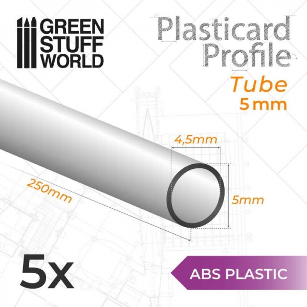 Green Stuff World: ABS Plasticard - Profile TUBE 5mm