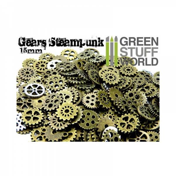 Green Stuff World: SteamPunk GEARS and COGS Beads 85gr *** 15 mm