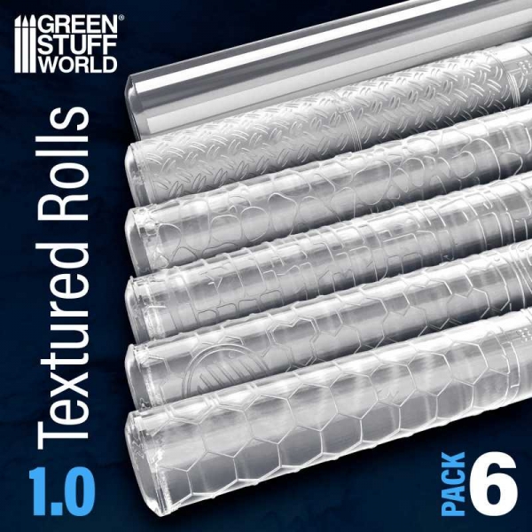 Green Stuff World: Rolling Pin - Textured Rolls - PACKx6 v1.0
