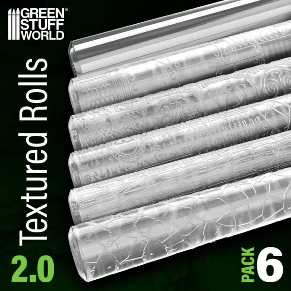 Green Stuff World: Rolling Pin - Textured Rolls - PACKx6 v2.0