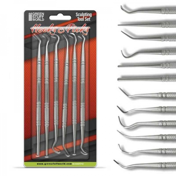 Green Stuff World: 6x Hook and Pick tool Set