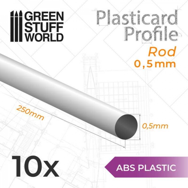 Green Stuff World: ABS Plasticard - Profile ROD 0'5mm