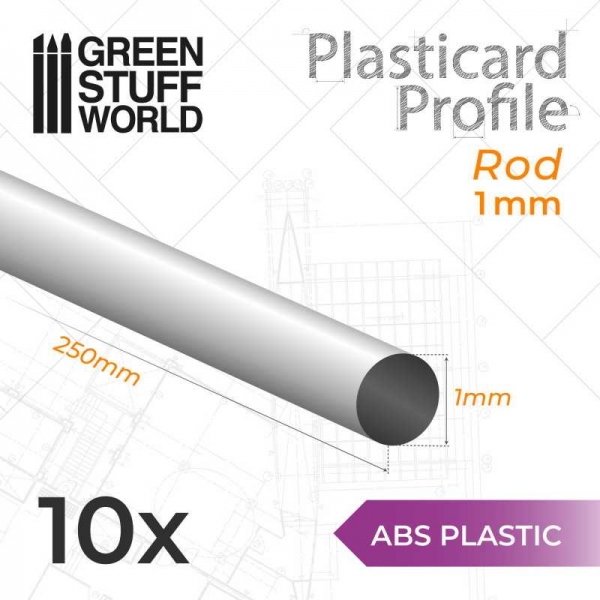 Green Stuff World: ABS Plasticard - Profile ROD 1mm