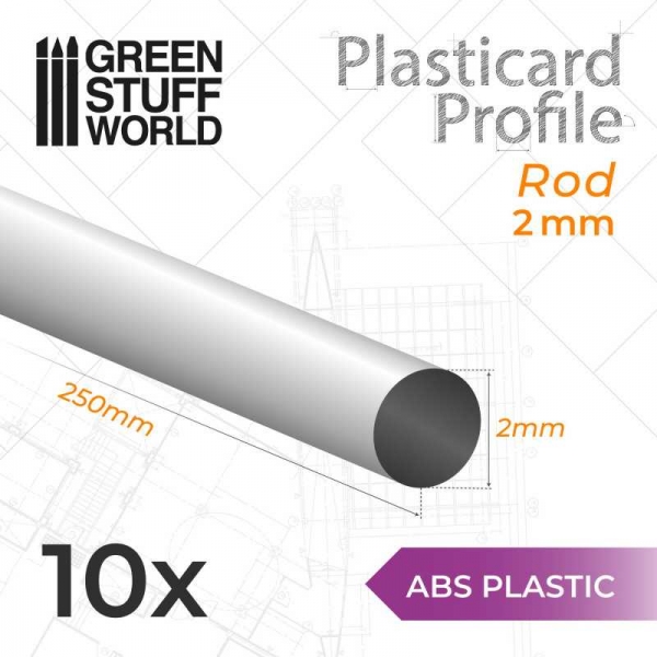 Green Stuff World: ABS Plasticard - Profile ROD 2 mm