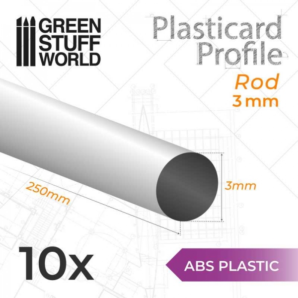 Green Stuff World: ABS Plasticard - Profile ROD 3 mm
