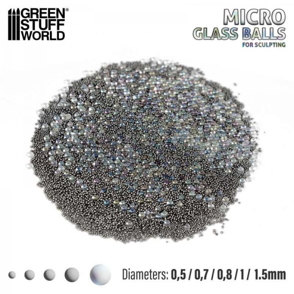 Green Stuff World: Mixed Micro Glass Balls (0.5-1.5mm)