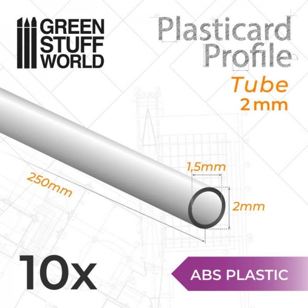 Green Stuff World: ABS Plasticard - Profile TUBE 2 mm