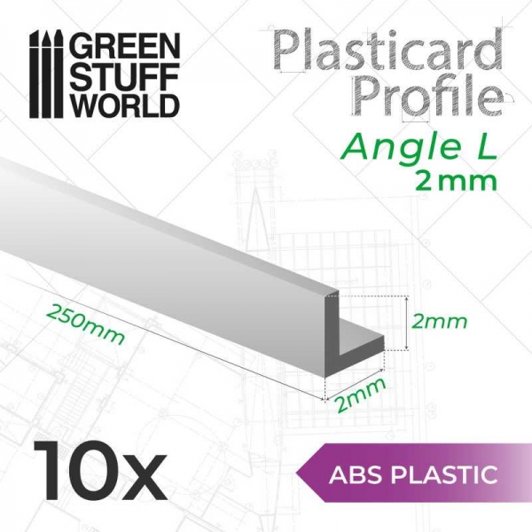 Green Stuff World: ABS Plasticard - Profile ANGLE-L 2 mm