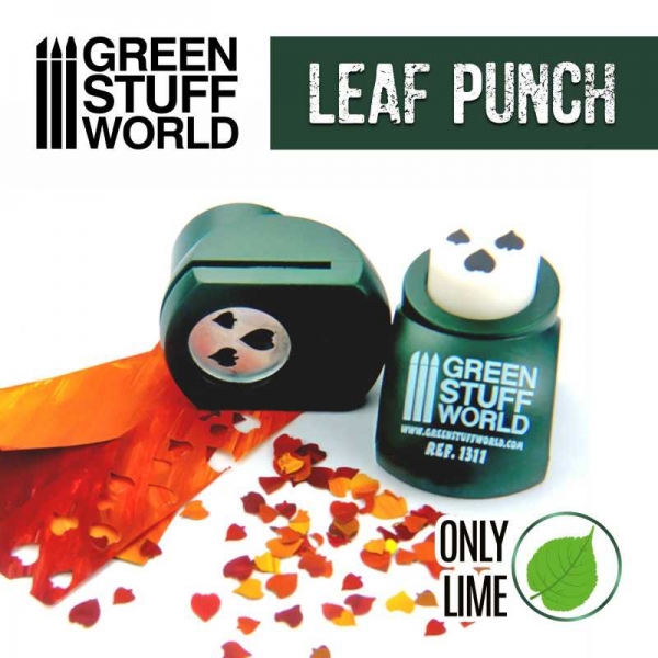 Green Stuff World: Miniature Leaf Punch DARK GREEN