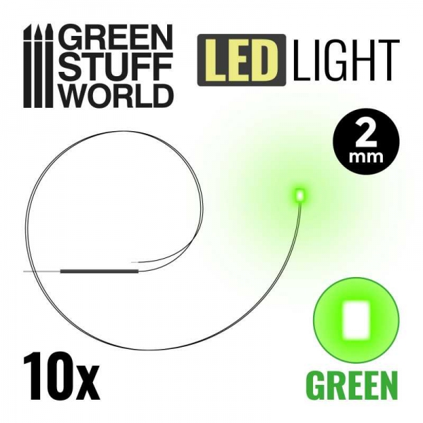 Green Stuff World: Green LED Lights - 2mm