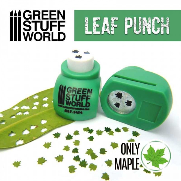Green Stuff World: Miniature Leaf Punch MEDIUM GREEN