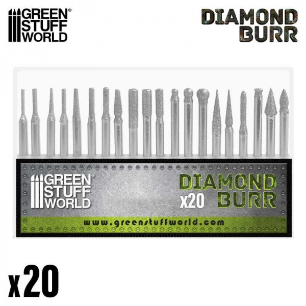 Green Stuff World: Diamond Burr Set with 20 tips