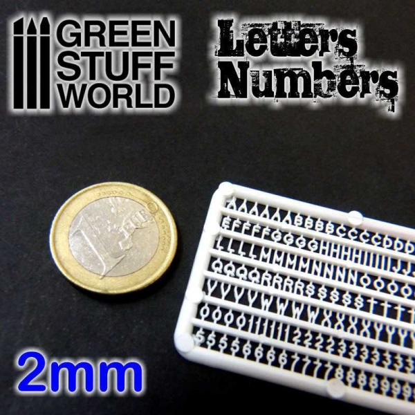 Green Stuff World: Letters and Numbers 2 mm