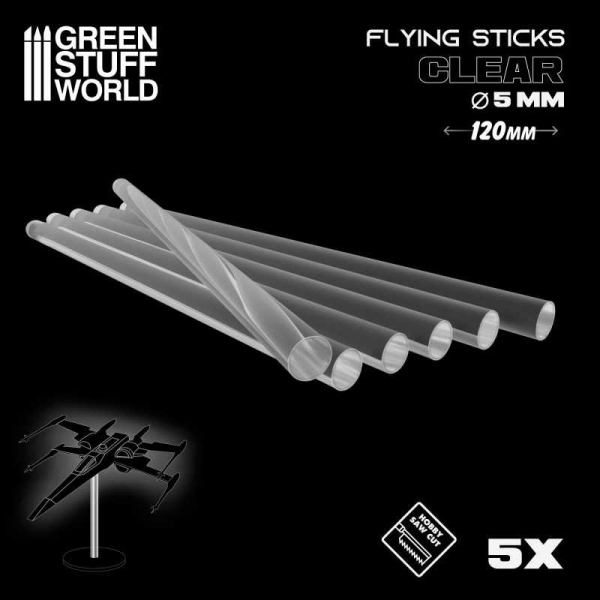 Green Stuff World: Acrylic Rods - Round 5 mm CLEAR