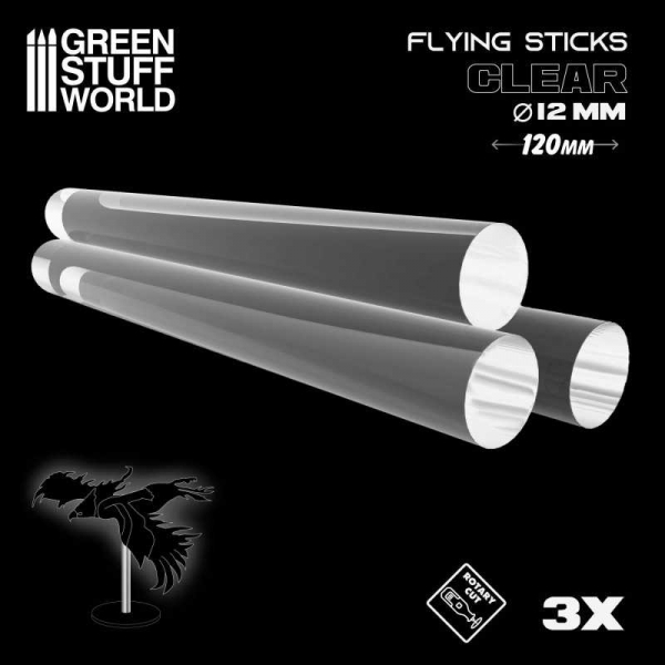 Green Stuff World: Acrylic Rods - Round 12 mm CLEAR