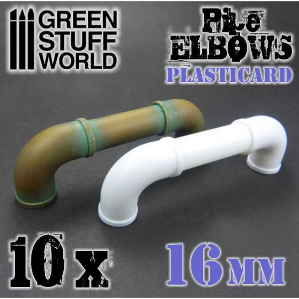 Green Stuff World: Plasticard Pipe ELBOWS 16mm