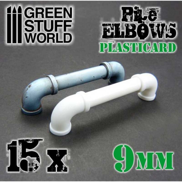 Green Stuff World: Plasticard Pipe ELBOWS 9mm