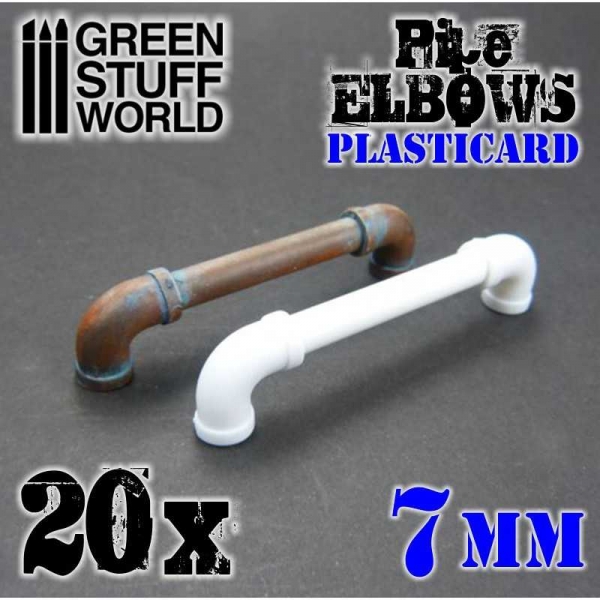 Green Stuff World: Plasticard Pipe ELBOWS 7mm