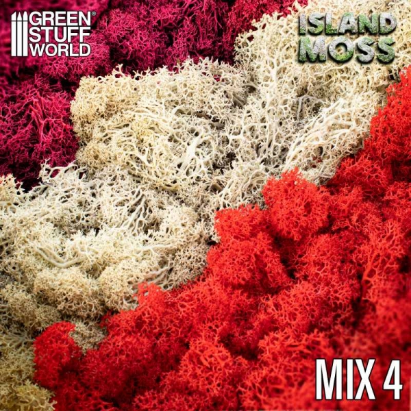 Green Stuff World: Islandmoss - Red Fuchsia and Grey Mix