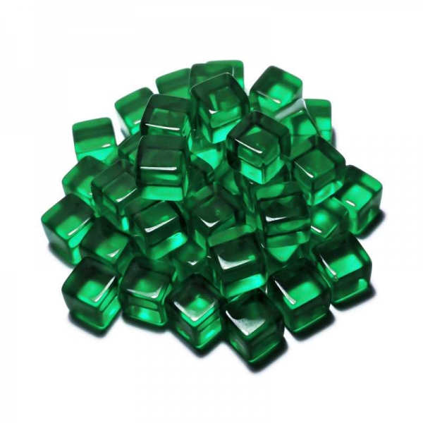 Green Stuff World: Green Acrylic Cube tokens 10mm
