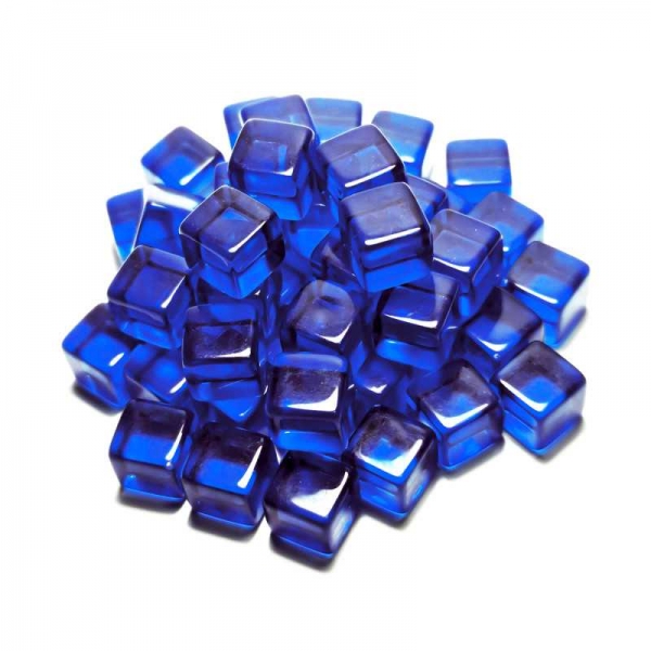 Green Stuff World: Blue Acrylic Cube tokens 10mm