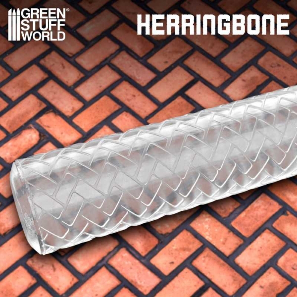 Green Stuff World: Rolling Pin Herringbone