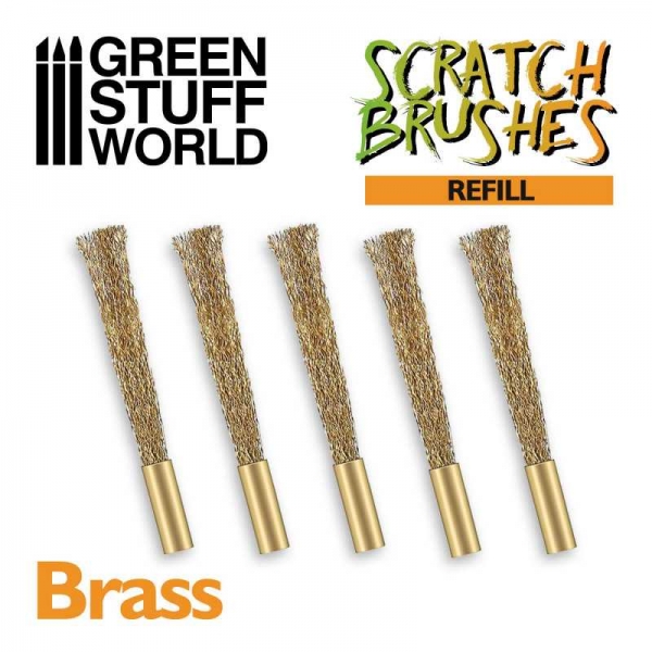 Green Stuff World: Scratch Brush Set Refill â€“ Brass
