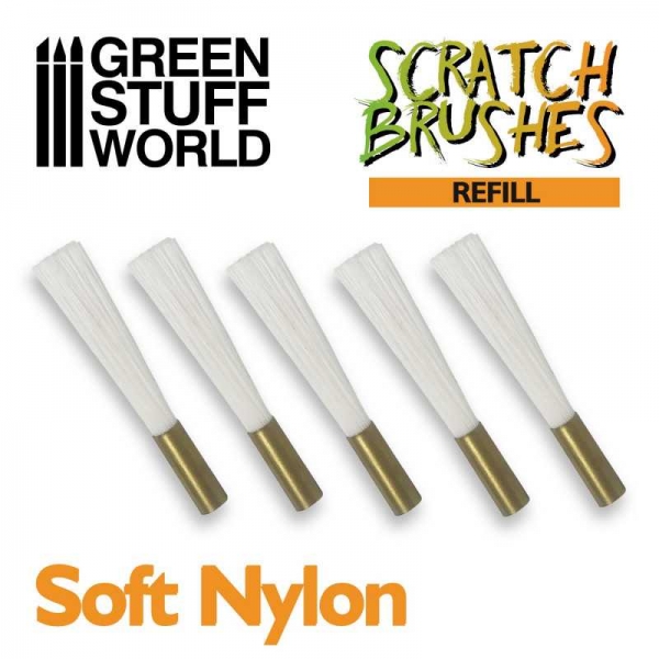 Green Stuff World: Scratch Brush Set Refill â€“ Soft nylon
