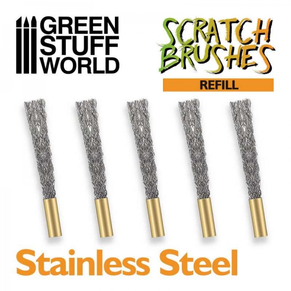 Green Stuff World: Scratch Brush Set Refill â€“ Stainless Steel