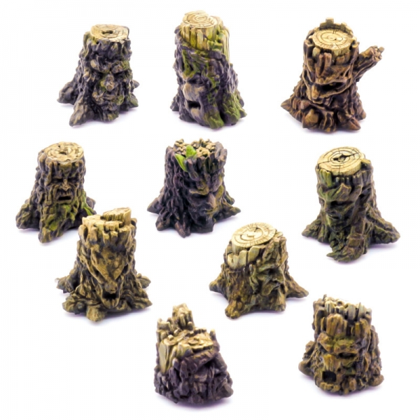 Green Stuff World: Small Haunted Tree Stumps