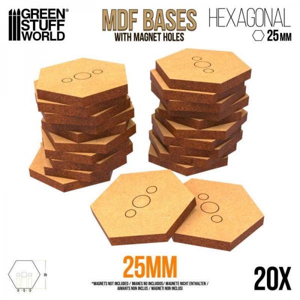 Green Stuff World: MDF Hex bases 25 mm