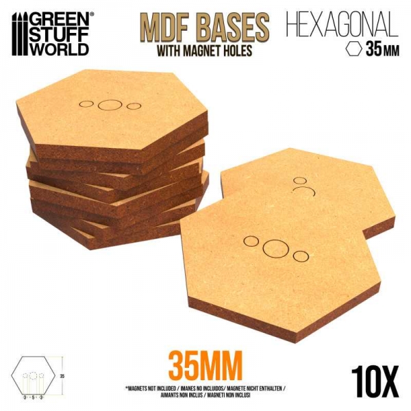 Green Stuff World: MDF Hex bases 35 mm