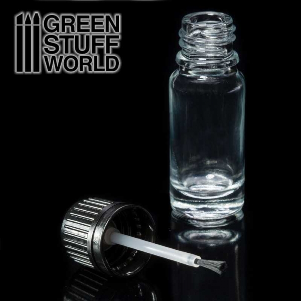 Green Stuff World: Empty Glass Jar with brush