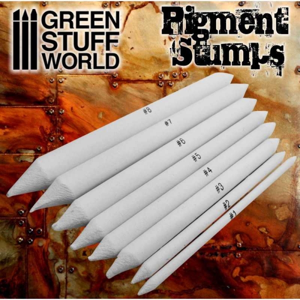 Green Stuff World: Set 8x Pigment Blending Stumps