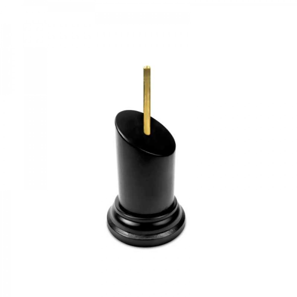 Green Stuff World: Tapered Round Bust Plinth 3.5x3.5cm Black