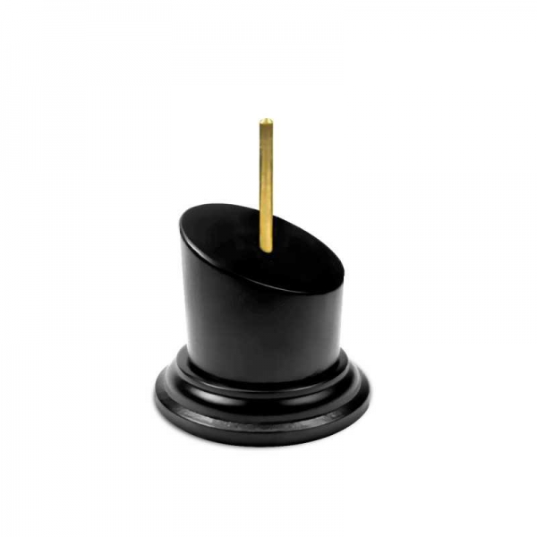 Green Stuff World: Tapered Round Bust Plinth 5x5cm Black