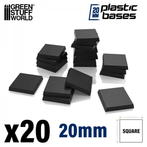 Green Stuff World: Plastic Square Bases 20mm