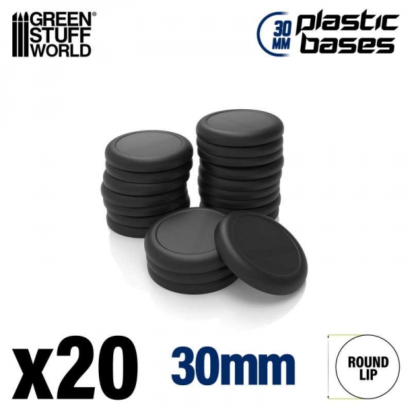 Green Stuff World: Plastic Bases - Round Lip 30mm