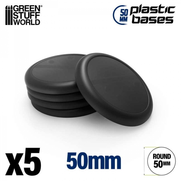 Green Stuff World: Plastic Bases - Round Lip 50mm