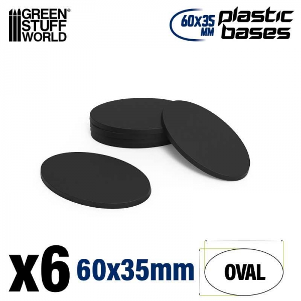 Green Stuff World: Plastic Bases - Oval Pill 60x35mm AOS