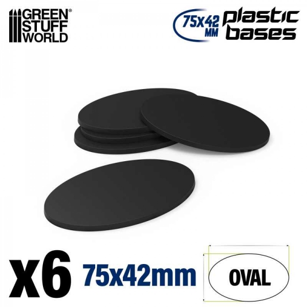 Green Stuff World: Plastic Bases - Oval Pill 75x42mm AOS